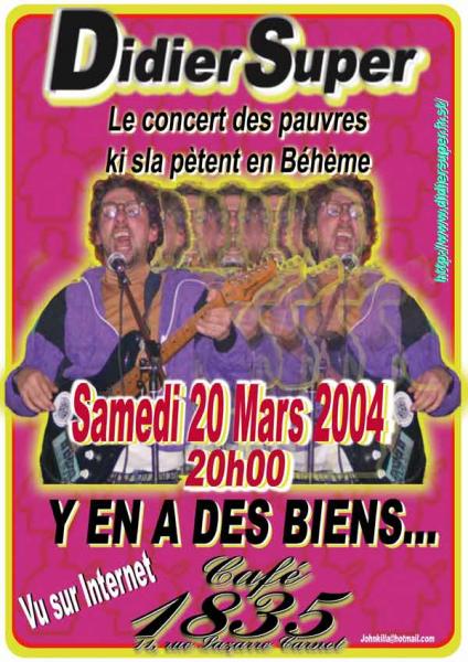 yeee dider super un mec ki chante a larache C tro nul ( C pour sa ke jador tro ) mai lui o moin il est assé connu